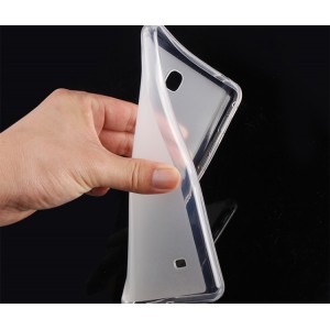 Силиконовый матовый полупрозрачный чехол для Samsung Galaxy Tab Pro 8.4 Белый