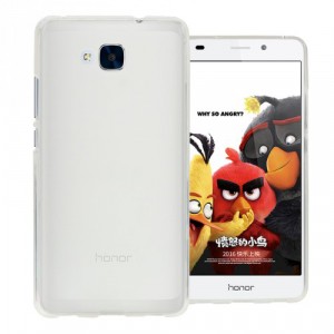 Силиконовый матовый полупрозрачный чехол для Huawei Honor 5C Белый