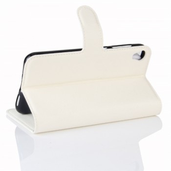 Чехол портмоне подставка на силиконовой основе с отсеком для карт на магнитной защелке для Asus ZenFone Live Белый