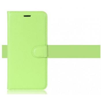 Чехол портмоне подставка на силиконовой основе на магнитной защелке для Alcatel U5 Зеленый
