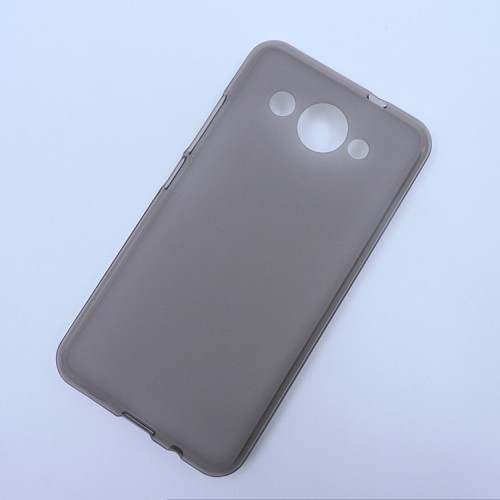 Силиконовый матовый полупрозрачный чехол для Huawei Y3 (2017), цвет Серый