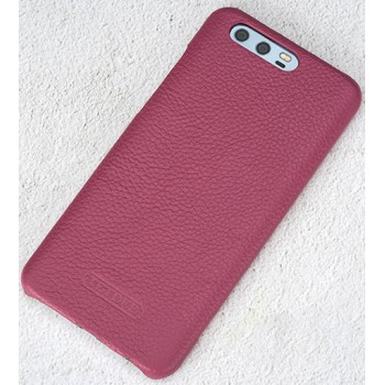 Кожаный чехол накладка (премиум нат. кожа) для Huawei Honor 9  Пурпурный