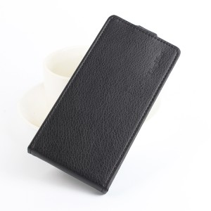 Чехол вертикальная книжка на силиконовой основе с отсеком для карт на магнитной защелке для HTC One X10  Черный