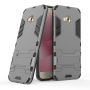 Сверхпрочный противоударный чехол для ASUS ZenFone 4 Selfie Pro с текстурой металлик и ножкой подставкой, цвет Серый