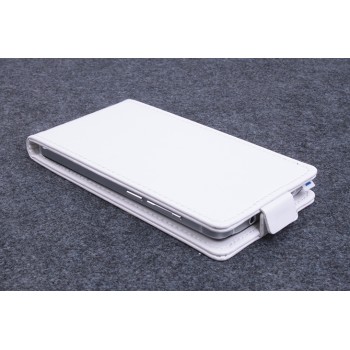 Чехол вертикальная книжка на клеевой основе на магнитной защелке для Highscreen Easy Power Белый