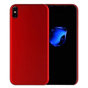 Силиконовый матовый непрозрачный чехол для Iphone X 10/XS Красный
