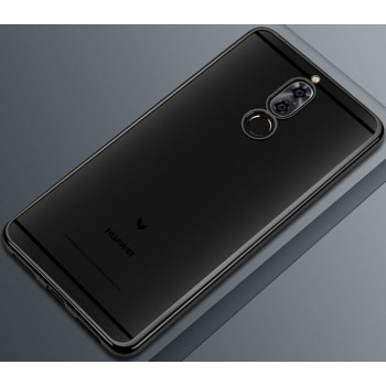Силиконовый глянцевый полупрозрачный чехол для Huawei Nova 2i Черный