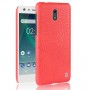Чехол задняя накладка для Nokia 2 с текстурой кожи, цвет Красный