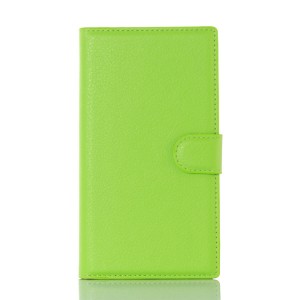 Чехол портмоне подставка на пластиковой основе на магнитной защелке для Blackberry Priv  Зеленый