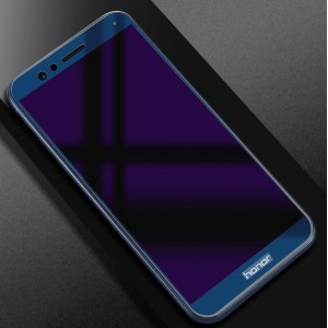 3D полноэкранное ультратонкое износоустойчивое сколостойкое олеофобное защитное стекло для Huawei Honor 7X Синий