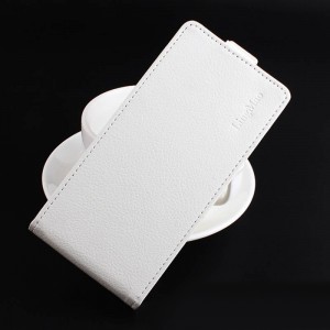 Чехол вертикальная книжка на силиконовой основе на магнитной защелке для ASUS ZenFone 4 Pro  Белый