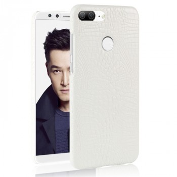 Чехол задняя накладка для Huawei Honor 9 Lite с текстурой кожи крокодила Белый