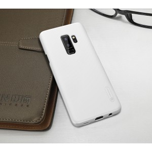Пластиковый непрозрачный матовый нескользящий премиум чехол с повышенной шероховатостью для Samsung Galaxy S9 Plus Белый