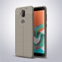 Силиконовый чехол накладка для ASUS ZenFone 5 Lite с текстурой кожи, цвет Черный