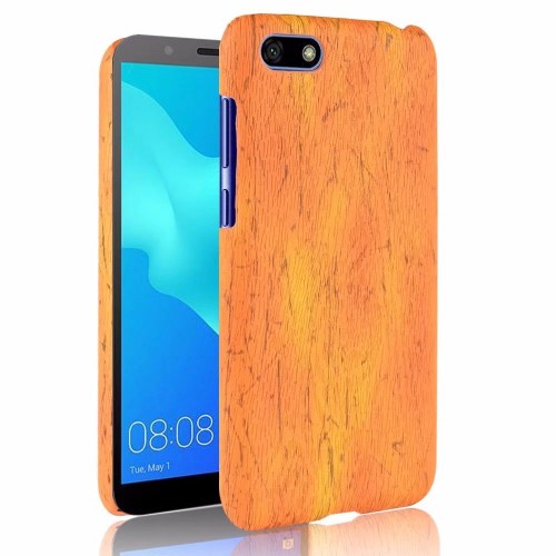 Пластиковый непрозрачный чехол с текстурным покрытием Дерево для Huawei Honor 7A/Y5 Prime (2018), цвет Оранжевый