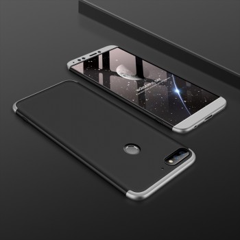 Двухкомпонентный пластиковый непрозрачный матовый сборный чехол для Huawei Honor 7C Pro Серый