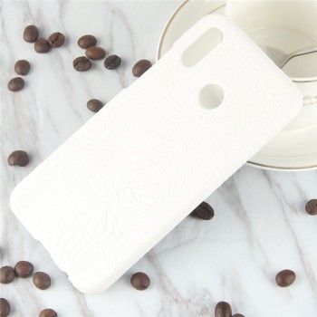 Чехол задняя накладка для Huawei Honor Play с текстурой кожи Белый