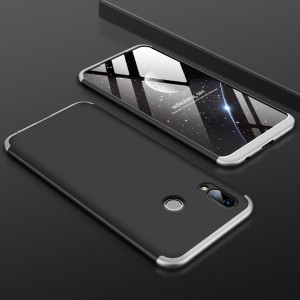 Двухкомпонентный пластиковый непрозрачный матовый сборный чехол для Huawei Honor Play Серый