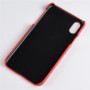 Пластиковый непрозрачный матовый чехол с текстурным покрытием Кожа для Iphone Xs Max , цвет Красный
