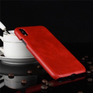 Чехол задняя накладка для Iphone Xr с текстурой кожи Красный