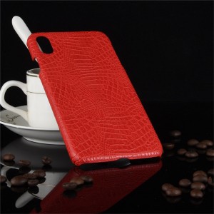 Чехол задняя накладка для Iphone Xs Max с текстурой кожи Красный