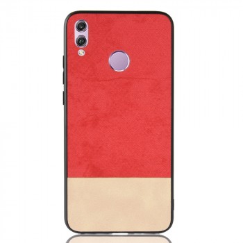 Силиконовый матовый непрозрачный чехол с текстурным покрытием Ткань для Huawei Honor 8X Красный