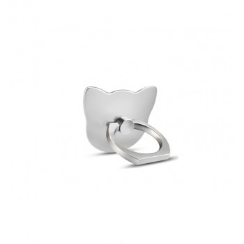 Фигурное клеевое кольцо-подставка дизайн Котики Серый