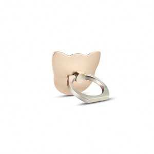 Фигурное клеевое кольцо-подставка дизайн Котики Бежевый