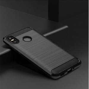 Силиконовый матовый непрозрачный чехол с текстурным покрытием Металлик для HTC U12 Life Черный