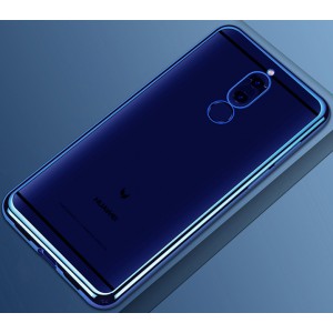 Силиконовый глянцевый полупрозрачный чехол для Huawei Nova 2i Синий