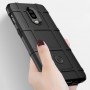 Силиконовый матовый непрозрачный чехол с текстурным покрытием Клетка для OnePlus 6T , цвет Черный