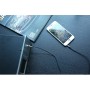 Антизапутываемый аудиокабель AUX 3.5мм 1м в защитной оплетке, цвет Серый