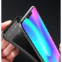 Матовый силиконовый чехол для Huawei Honor 8C с текстурным покрытием карбон, цвет Коричневый