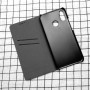 Чехол горизонтальная книжка подставка текстура Узоры на пластиковой основе с тканевым покрытием для Xiaomi RedMi S2, цвет Черный
