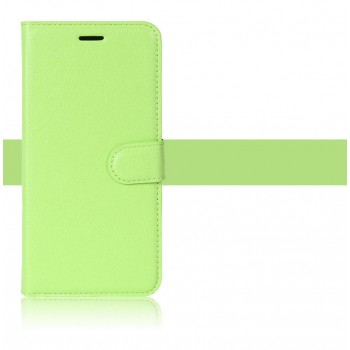 Чехол портмоне подставка на силиконовой основе с магнитной защелкой и отсеком для карт для Huawei P8 Lite Зеленый