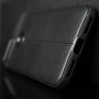 Силиконовый чехол накладка для Huawei Honor 7C с текстурой кожи, цвет Черный