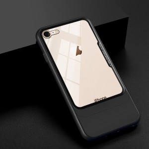 Двухкомпонентный сборный пластиковый матовый чехол на магнитных креплениях для Iphone 6/6s Черный