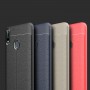 Силиконовый чехол накладка для ASUS ZenFone Max Pro M2 с текстурой кожи, цвет Черный