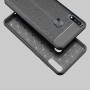 Силиконовый чехол накладка для ASUS ZenFone Max Pro M2 с текстурой кожи, цвет Черный