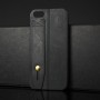 Силиконовый матовый непрозрачный чехол с текстурным покрытием Кожа и петлей-держателем для Iphone 5s/5/SE, цвет Коричневый