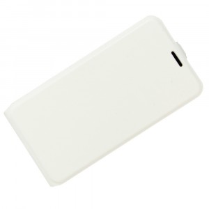 Чехол вертикальная книжка на силиконовой основе с отсеком для карт на магнитной защелке для LG Stylus 3 Белый