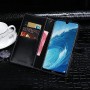 Чехол портмоне подставка текстура Крокодил на силиконовой основе с отсеком для карт на магнитной защелке для Huawei Honor 8X Max , цвет Черный