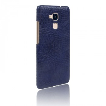 Чехол задняя накладка для Huawei Honor 5C с текстурой кожи Синий