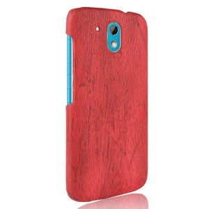 Чехол накладка текстурная отделка Дерево для HTC Desire 526 Красный