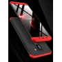 Двухкомпонентный сборный пластиковый матовый чехол для Samsung Galaxy J8, цвет Красный