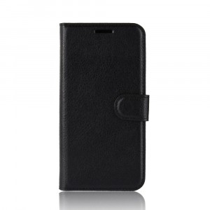 Чехол портмоне подставка на силиконовой основе с отсеком для карт на магнитной защелке для HTC Desire 12 Черный