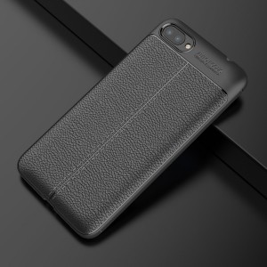 Чехол задняя накладка для Asus ZenFone 4 Max с текстурой кожи Черный