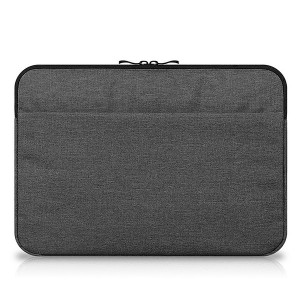 Влагостойкий чехол папка на молнии с наружным карманом для ноутбуков 12-12.9 дюймов Черный
