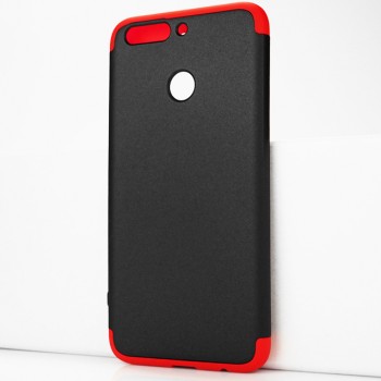 Двухкомпонентный сборный пластиковый матовый чехол для Huawei Honor 8 Pro Красный