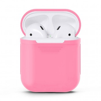 Силиконовый матовый чехол для Apple AirPods Розовый